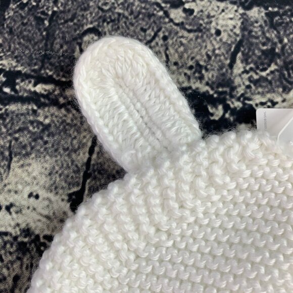 Carter's Just One You Infant One Size Easter Bunny Ears Hat Knit Crochet White - Picture 7 of 7